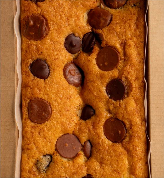 Chocolate chip blondie